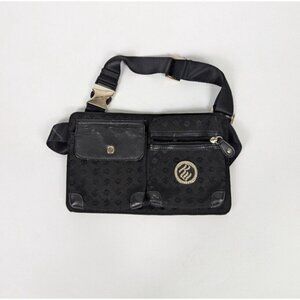 Vintage Y2K Rocawear Bag black silver with chain bum bag fanny pack Unisex 2000s